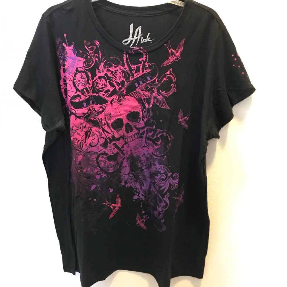 LA Ink skull graphic t-shirt